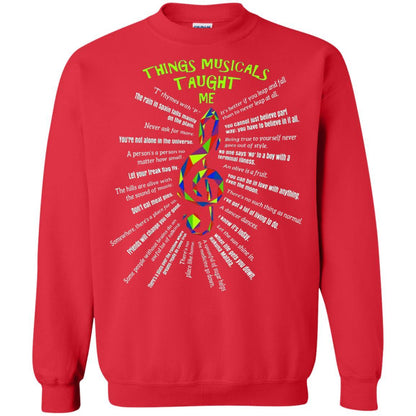Music Lovers T-Shirt Things Musicals Taught Me Red