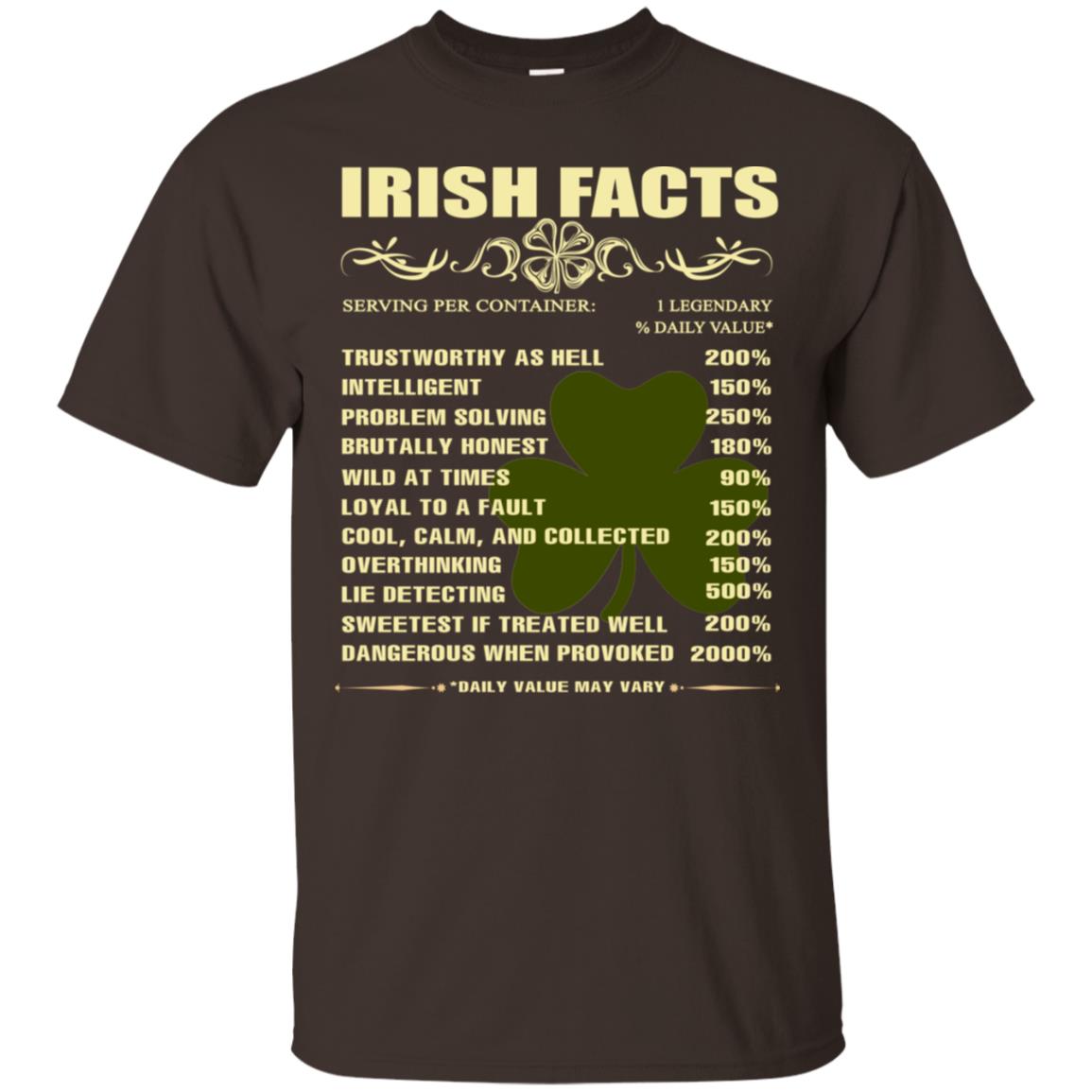 Irish Facts Intelligent Problem Solving Shirt Dark Chocolate