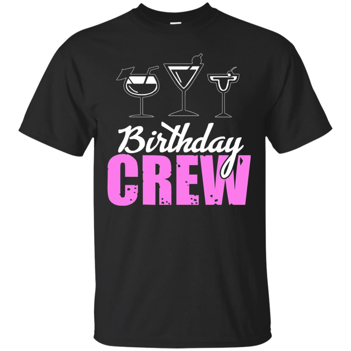 Birthday Crew Funny Girls Birthday Squad T-shirt Black