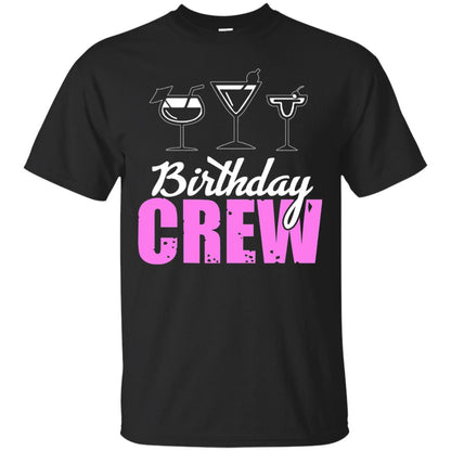 Birthday Crew Funny Girls Birthday Squad T-shirt Black