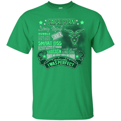 Dirty Mind Humble Caring Friend Filthy Sinner Mouth Good Heart Kind I Never Clamed I Was Perfect Capricorn Birthday Irish Green