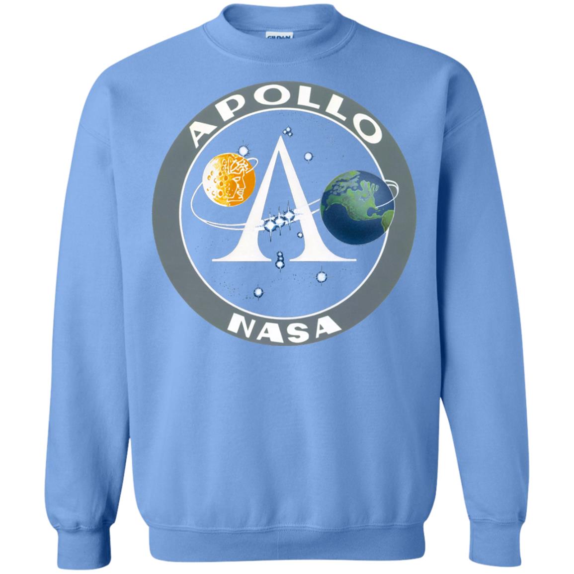 Apollo Program Moon Landing Patch Print Nasa Astronomy T-shirt Carolina Blue