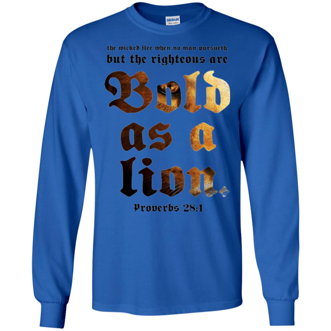 Christian T-shirt Bold As A Lion Royal
