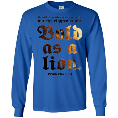 Christian T-shirt Bold As A Lion Royal