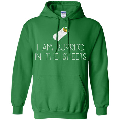 Burrito T-shirt I Am A Burrito In The Sheets Swaddling Irish Green