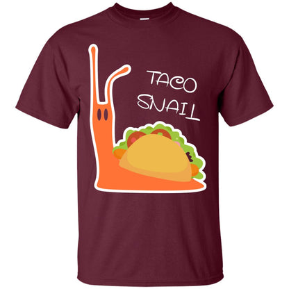 Taco Lover T-shirt Snail Maroon
