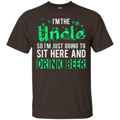 Uncle T-shirt I_m Just Going To Sit Here And Drink Beer Dark Chocolate