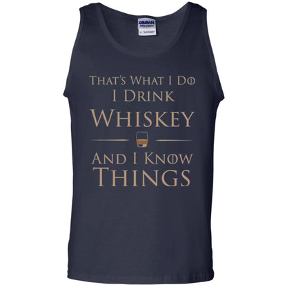 Wine Lovers T-shirt That_s What I Do I Drink Whiskey And I Know Things Navy