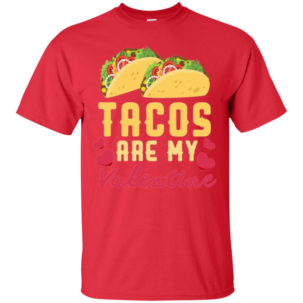 Funny Valentines Day Shirt Tacos Lovers Love Heart Gift Shirt Red