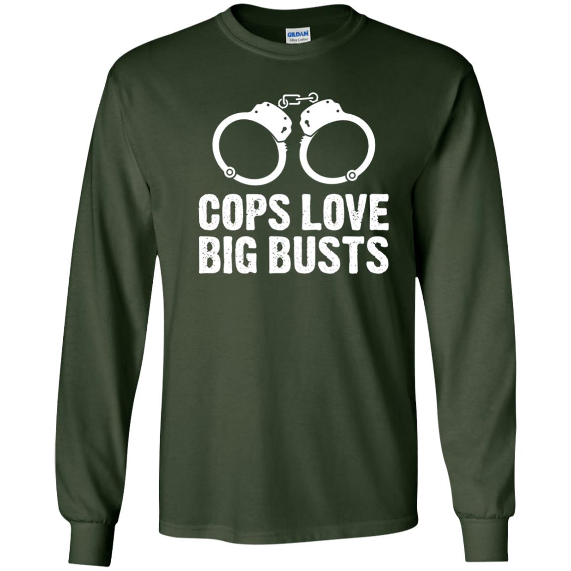 Cops Love Big Busts Usa Police Shirt Forest Green