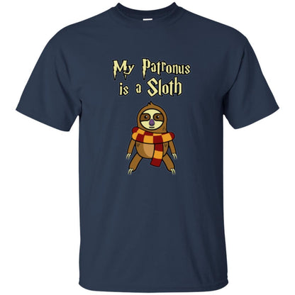 Christmas T-shirt My Patronus Is A Sloth T-shirt Navy