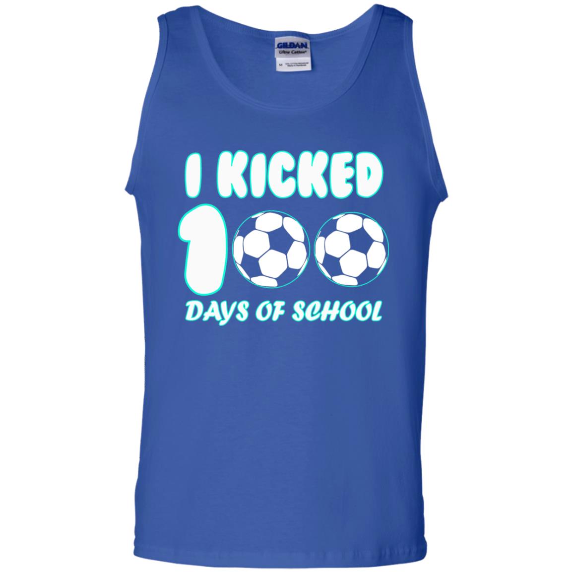 Soccer Lover T-shirt I Kicked 100 Days Of School Royal