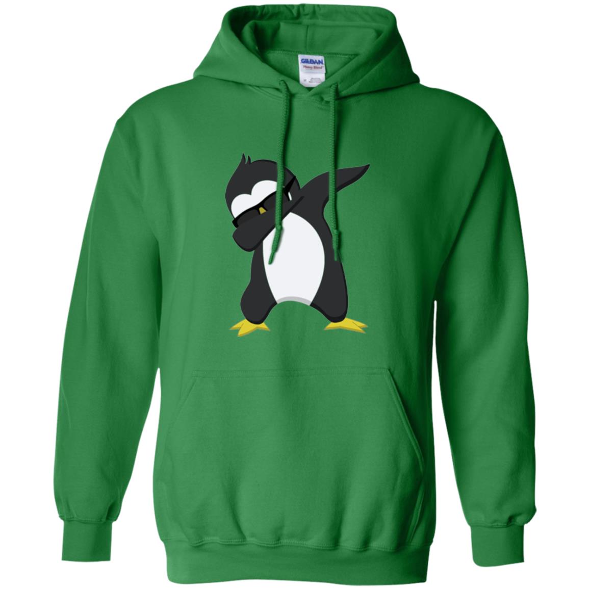Chirstmas T-shirt Dabbing Penguin Irish Green