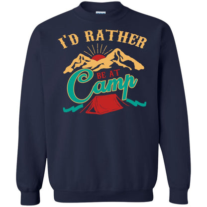 I'd Rather Be At Camp Camping Lovers Gift Shirt For Mens Of Womens Navy