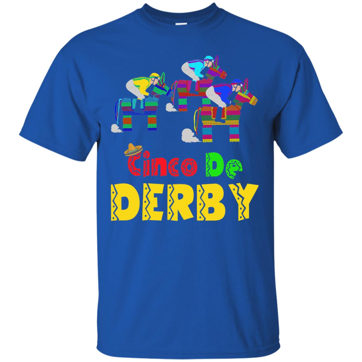 Horse Racing Pinata Cinco De Derby Jockeys Fiesta Shirt Royal