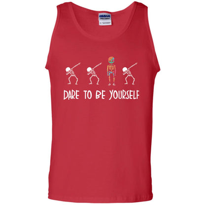 Dare To Be Yourself Autism Awareness T-shirt Red
