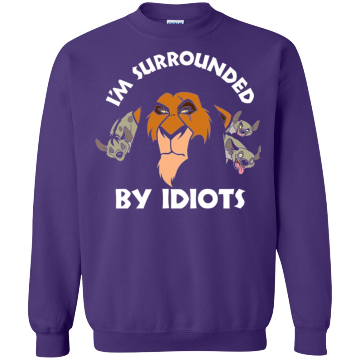 Disney Lion King T-shirt Scar Surrounded By Idiots Purple
