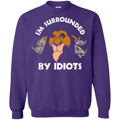 Disney Lion King T-shirt Scar Surrounded By Idiots Purple