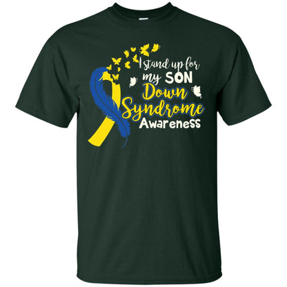 I Stand Up For My Son Down Syndrome Awareness T-shirt Forest