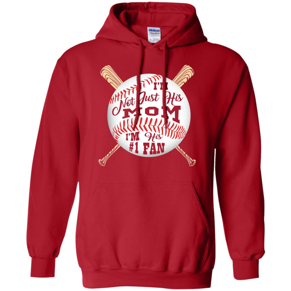 Baseball Mom Shirt Im Not Just His Mom Fan Red