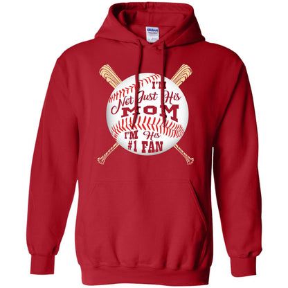 Baseball Mom Shirt Im Not Just His Mom Fan Red