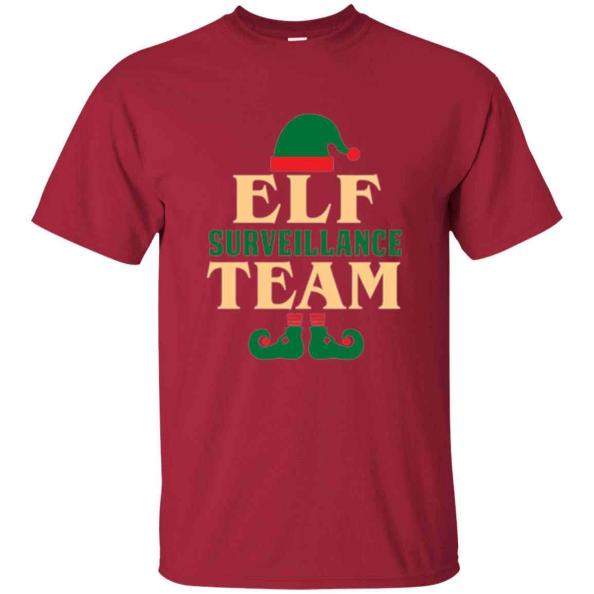 Christmas T-shirt Elf Surveillance Team T-shirt Cardinal