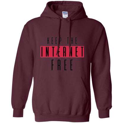Keep The Internet Free T-shirt Maroon
