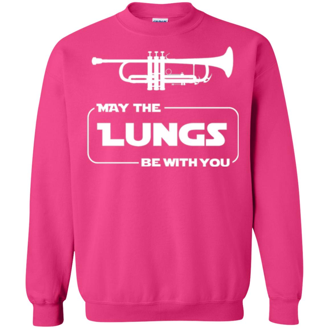 Funny Trumpet Player T-shirt May The Lungs Be With You Heliconia