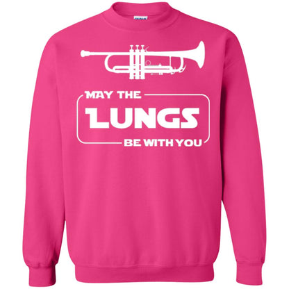 Funny Trumpet Player T-shirt May The Lungs Be With You Heliconia