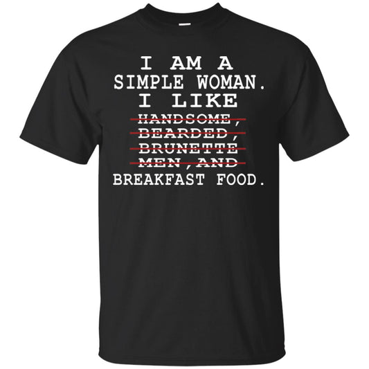 I Am Simple Woman I Like Breakfast Food Shirt Black