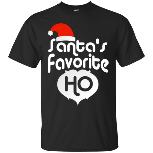 Christmas T-shirt Santa's Favorite Ho Black
