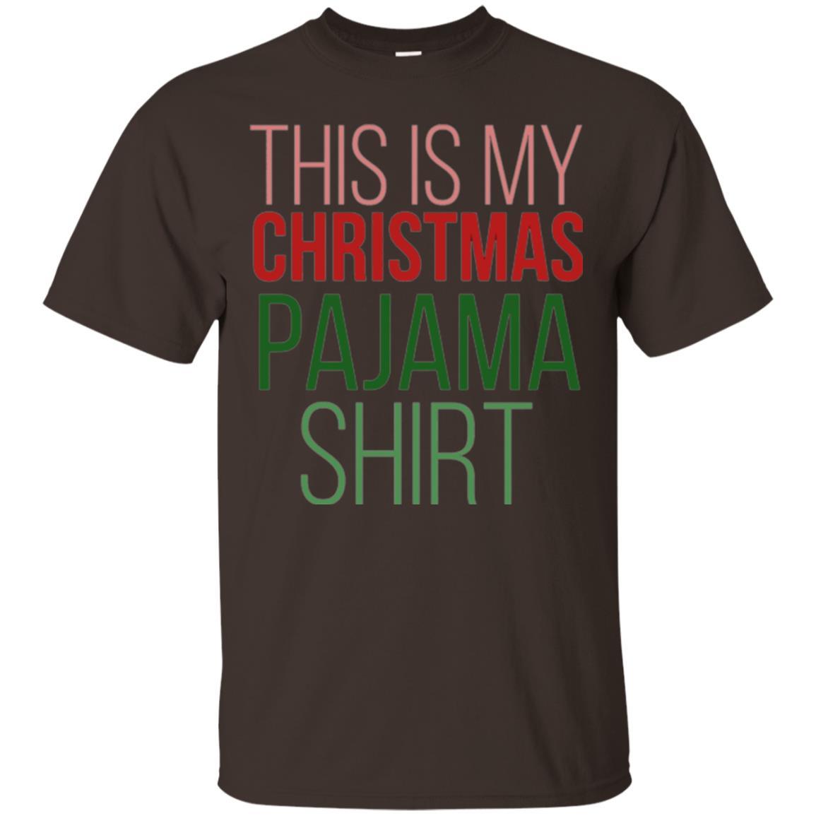 Christmas T-shirt This Is My Christmas Pajama Dark Chocolate
