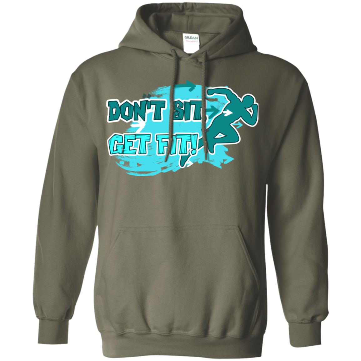 Dont Sit Get Fit Runner Shirt Military Green