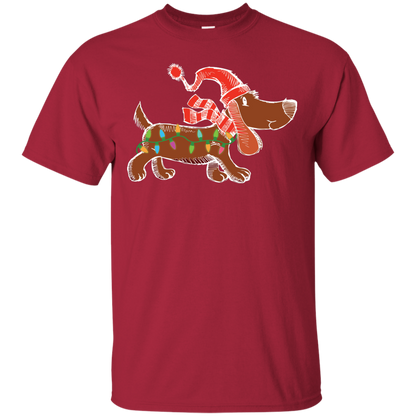 Dog Lover T-Shirt Christmas Lights Labrador Retriever Dog Lover Cardinal