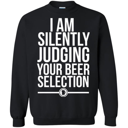 Beer Lover T-shirt I Am Silently Judging Your Beer Sellection Black