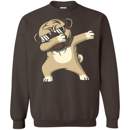 Dog Lover T-shirt Dabbing Pug T-shirt Dark Chocolate