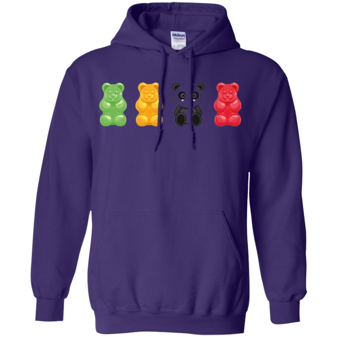 Bear Lover T-shirt Cute Panda Candy Bear Purple