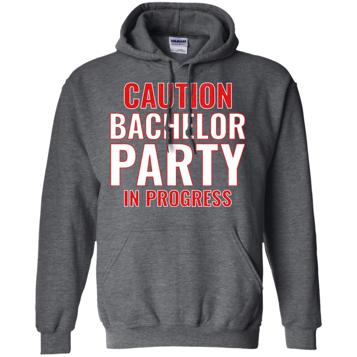 Funny Warning Caution Bachelor Party In Progress Dark Heather