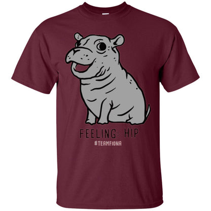 Fiona Hippo Lover T-shirt The Hippo Feeling Hip #teamfiona Maroon