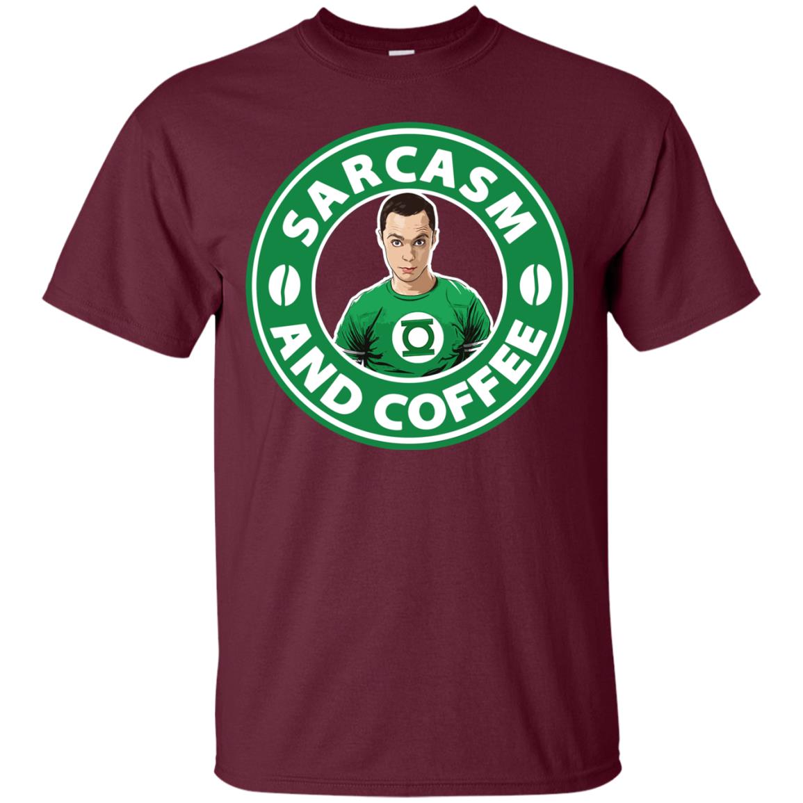 Sarcasm And Coffee T-shirt Maroon