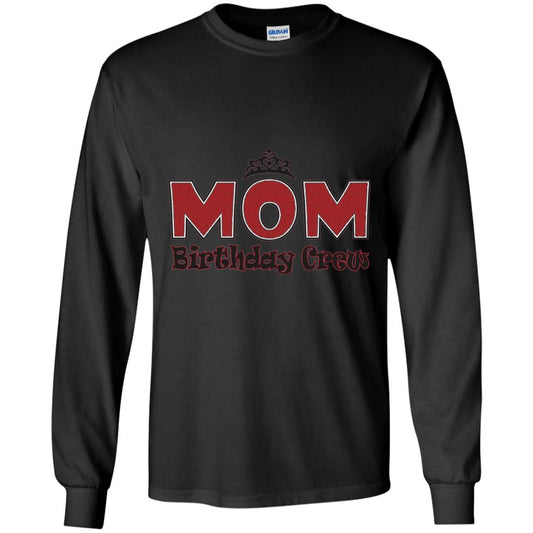 Mom Birthday Crew T-shirt Birthday Party Black