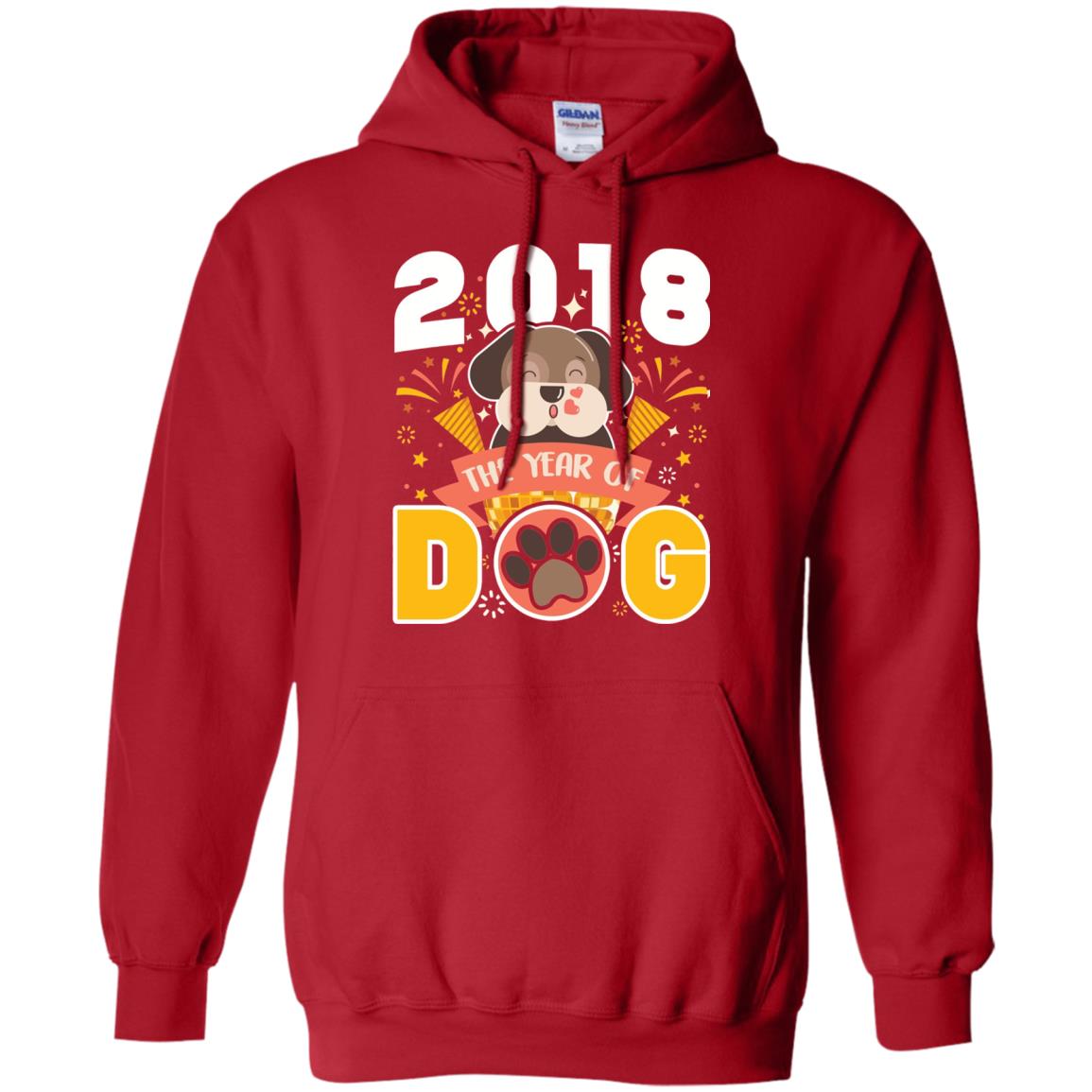 Funny Chinese New Year T-shirt 2018 The Year Of Dog Red
