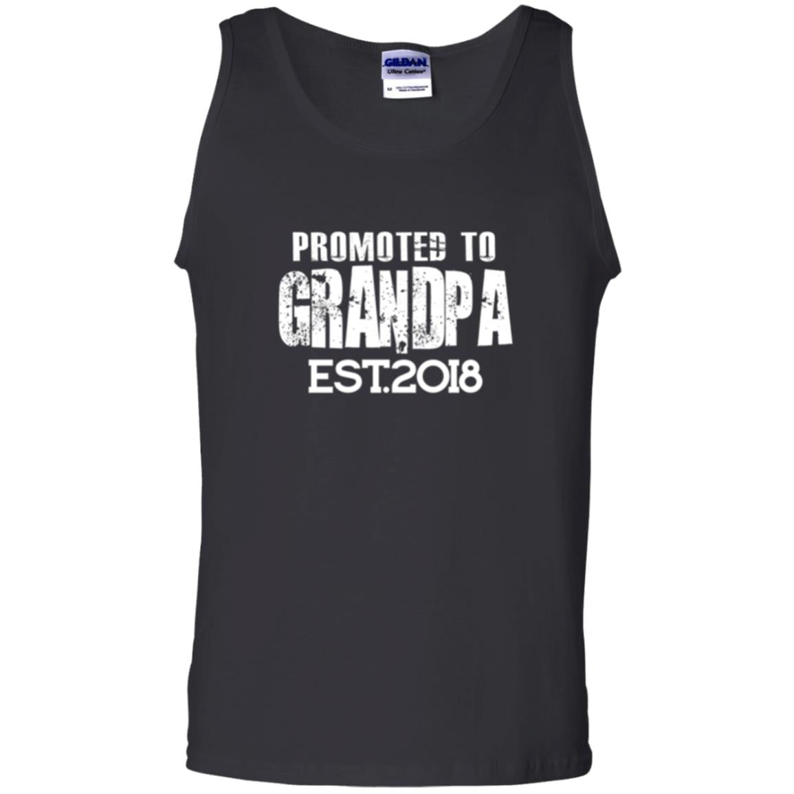 Papa T-shirt Promoted To Grandpa Est 2018 T-shirt Black