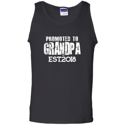 Papa T-shirt Promoted To Grandpa Est 2018 T-shirt Black