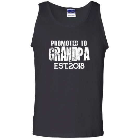Papa T-shirt Promoted To Grandpa Est 2018 T-shirt Black