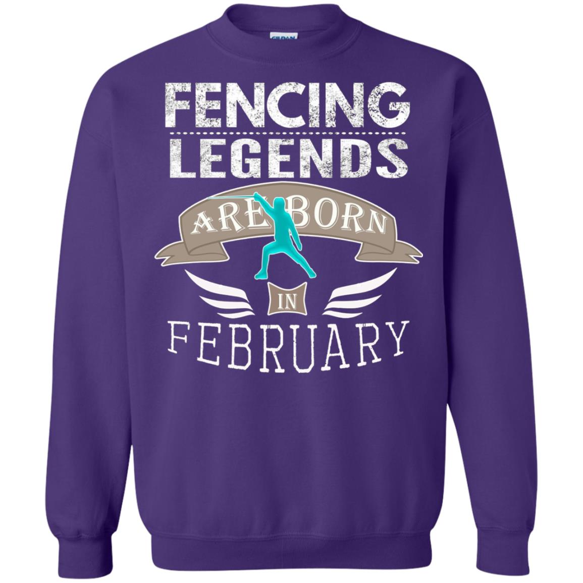 Fencing Legends Are Born In February Fencing Lover T-shirt Purple