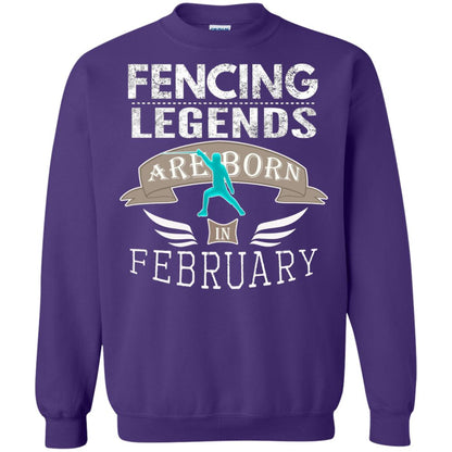 Fencing Legends Are Born In February Fencing Lover T-shirt Purple