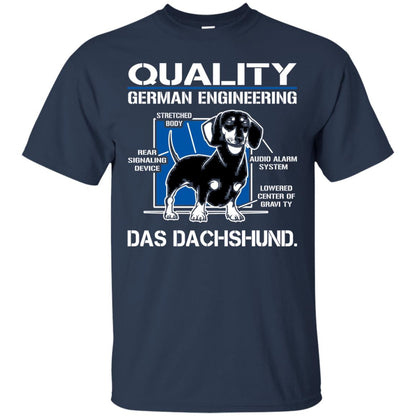 Quality German Engineering Das Dachshund Dog Lover T-shirt Navy