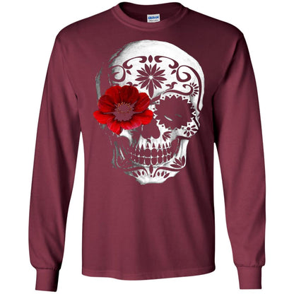 Day Of The Dead Sugar Skull Cinco De Mayo Shirt Maroon