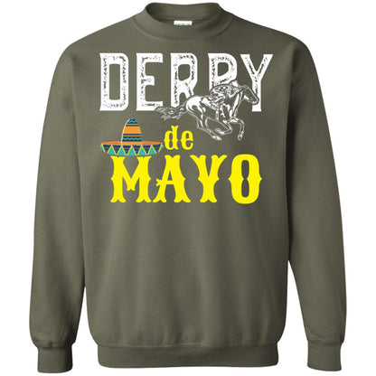 Cinco Derby De Mayo Horse Race Shirt Military Green